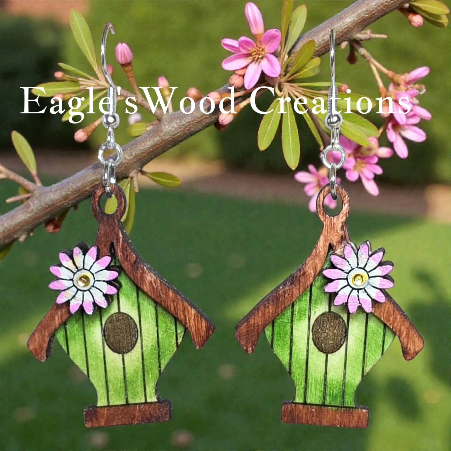 Birdhouse Dangle Earrings
