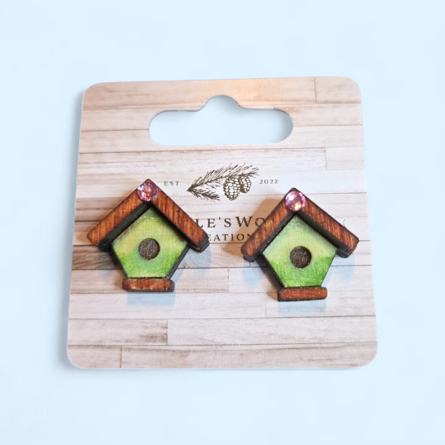 Birdhouse Stud Earrings