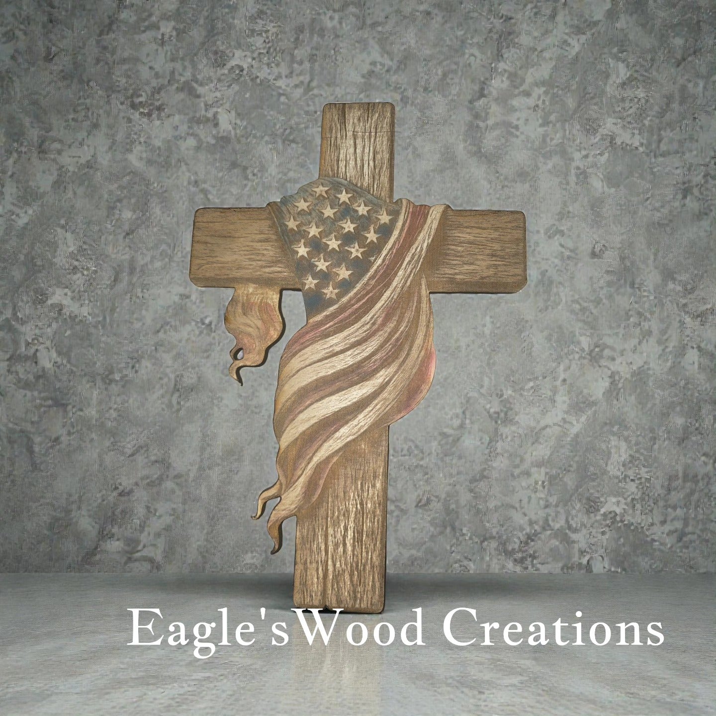 American Flag on the Cross Door Hanger