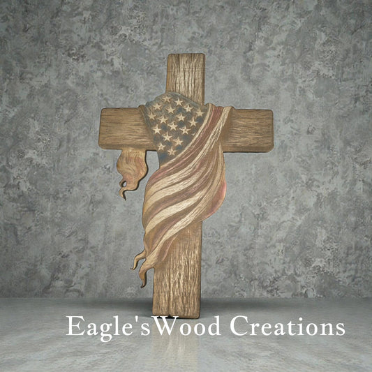 American Flag on the Cross Door Hanger