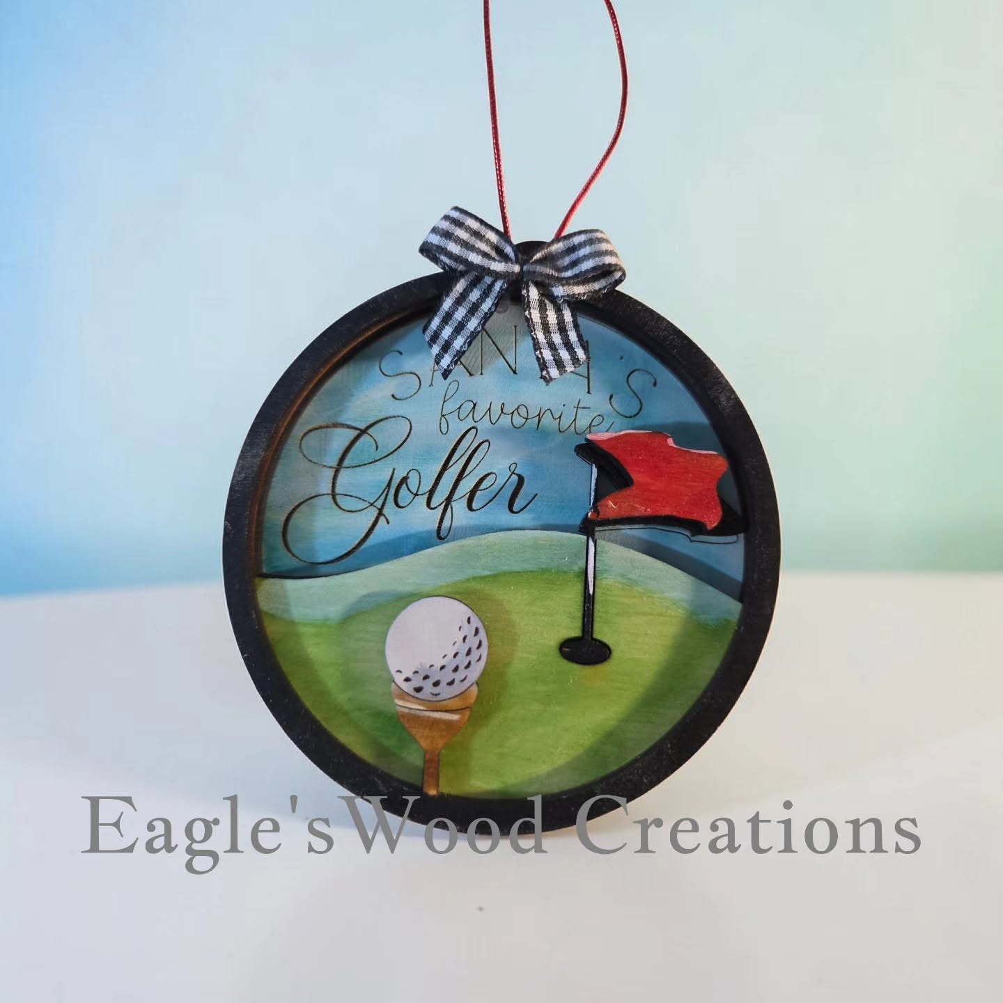 Santa's Favorite Golfer Ornament
