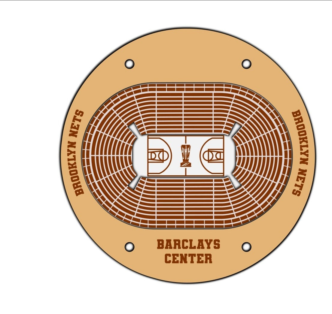 Brooklyn Nets Barclay Center Basketball Stadium Coaster SVG