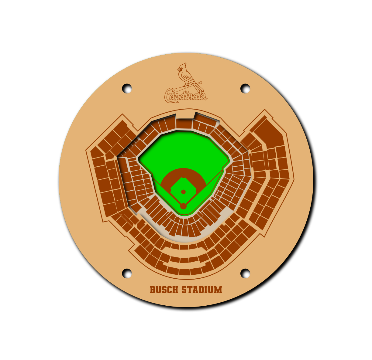St. Louis Cardinals Busch Stadium Coaster SVG