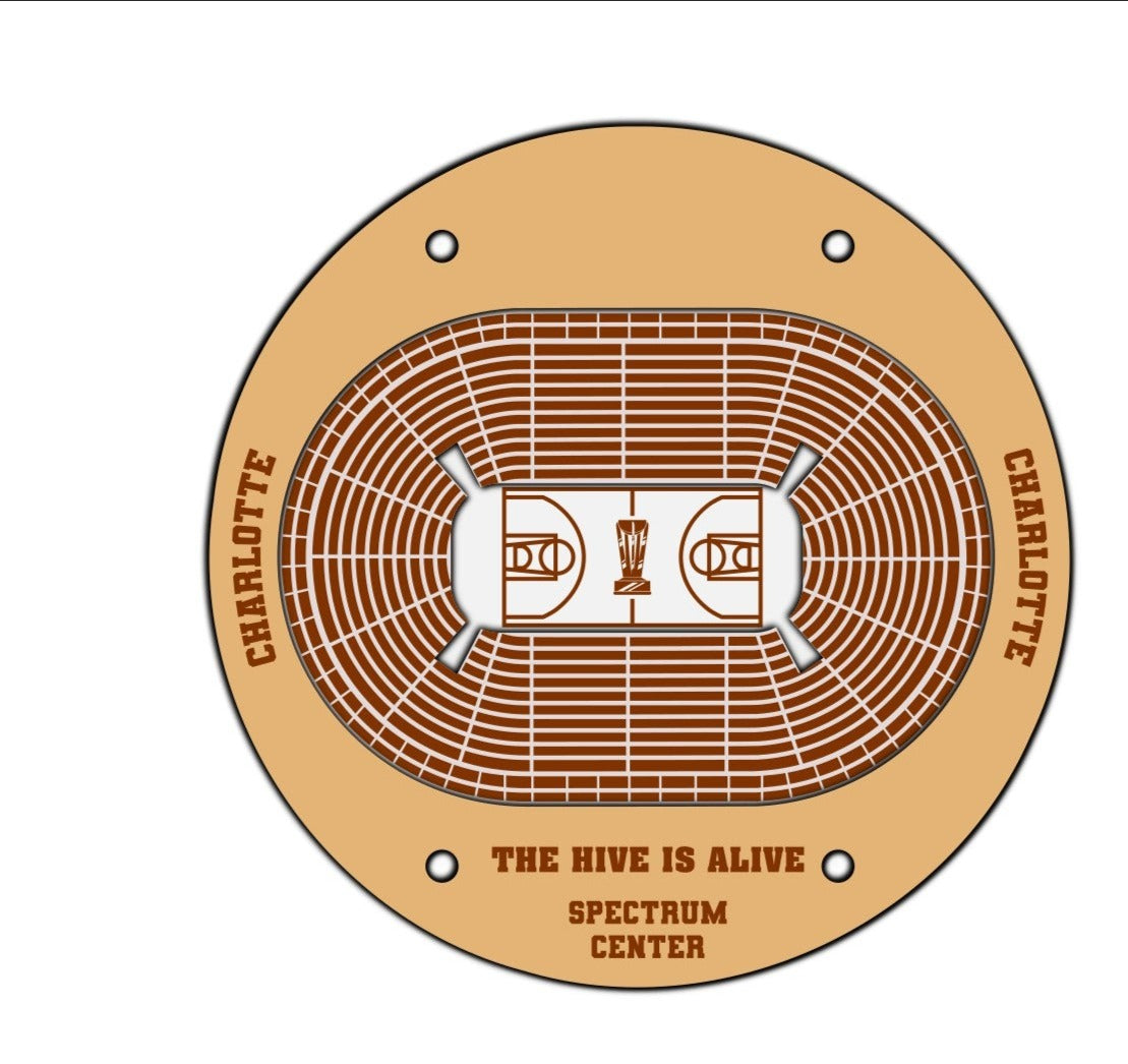 Charlotte Hornets Basketball Stadium Coaster SVG