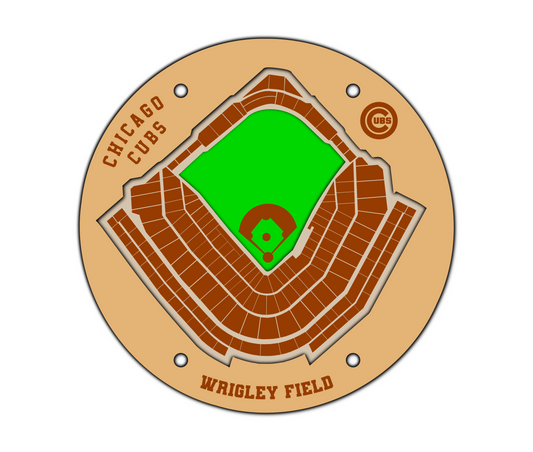 Chicago Cubs Wrigley Field Coaster SVG