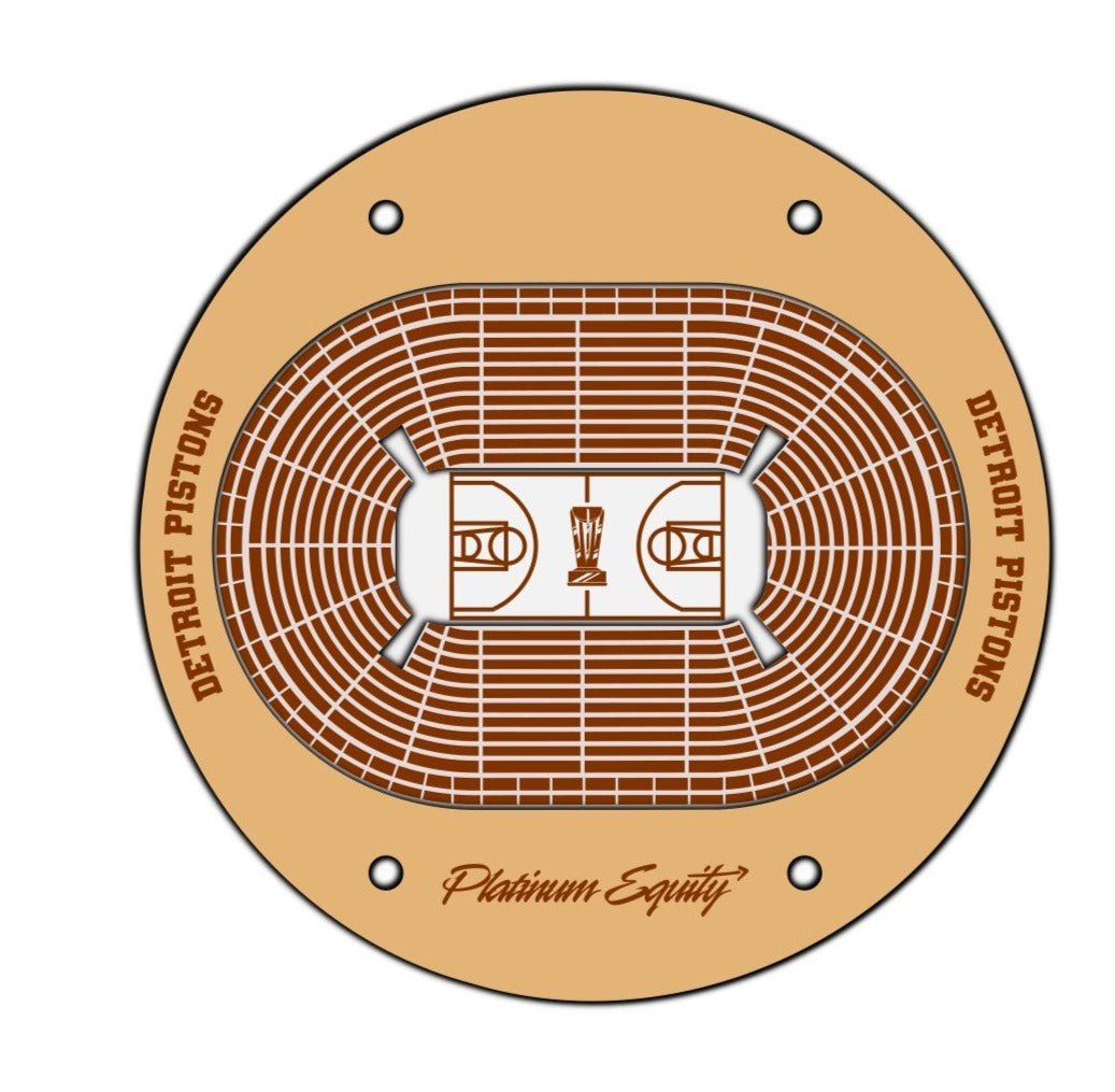 Detroit Pistons Basketball Stadium Coaster SVG