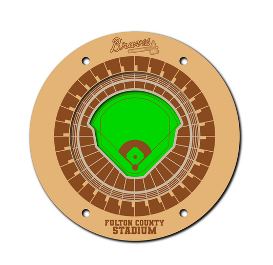 Atlanta Braves Fulton County Stadium Coaster SVG