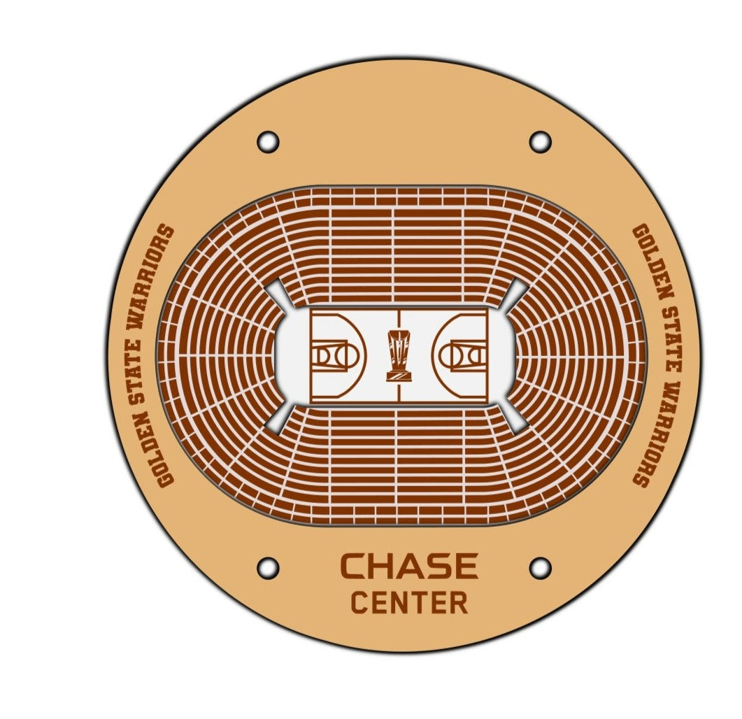 Golden State Warriors Basketball Stadium Coaster SVG