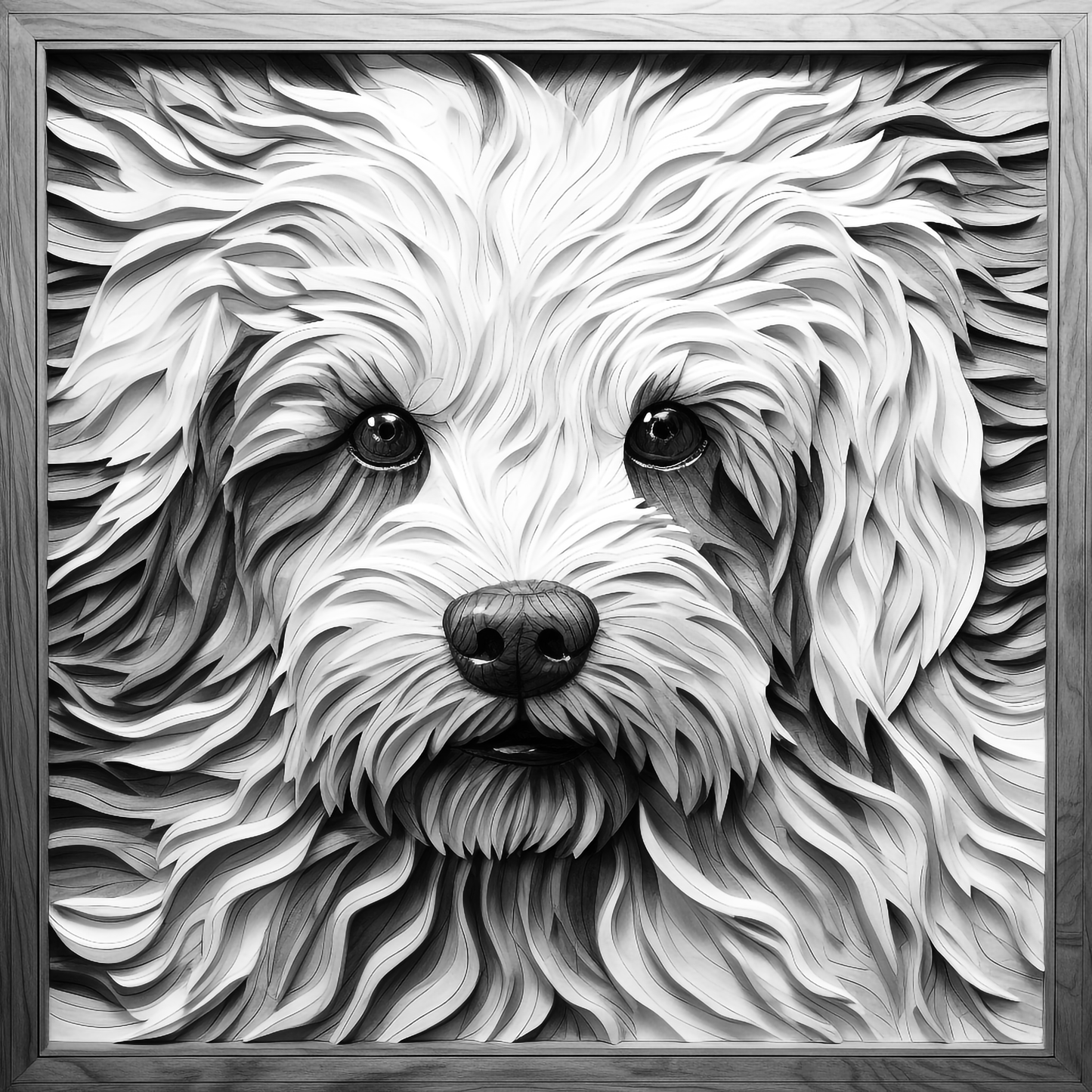 3d Engraved Dog plaque 8x10 names G-Z