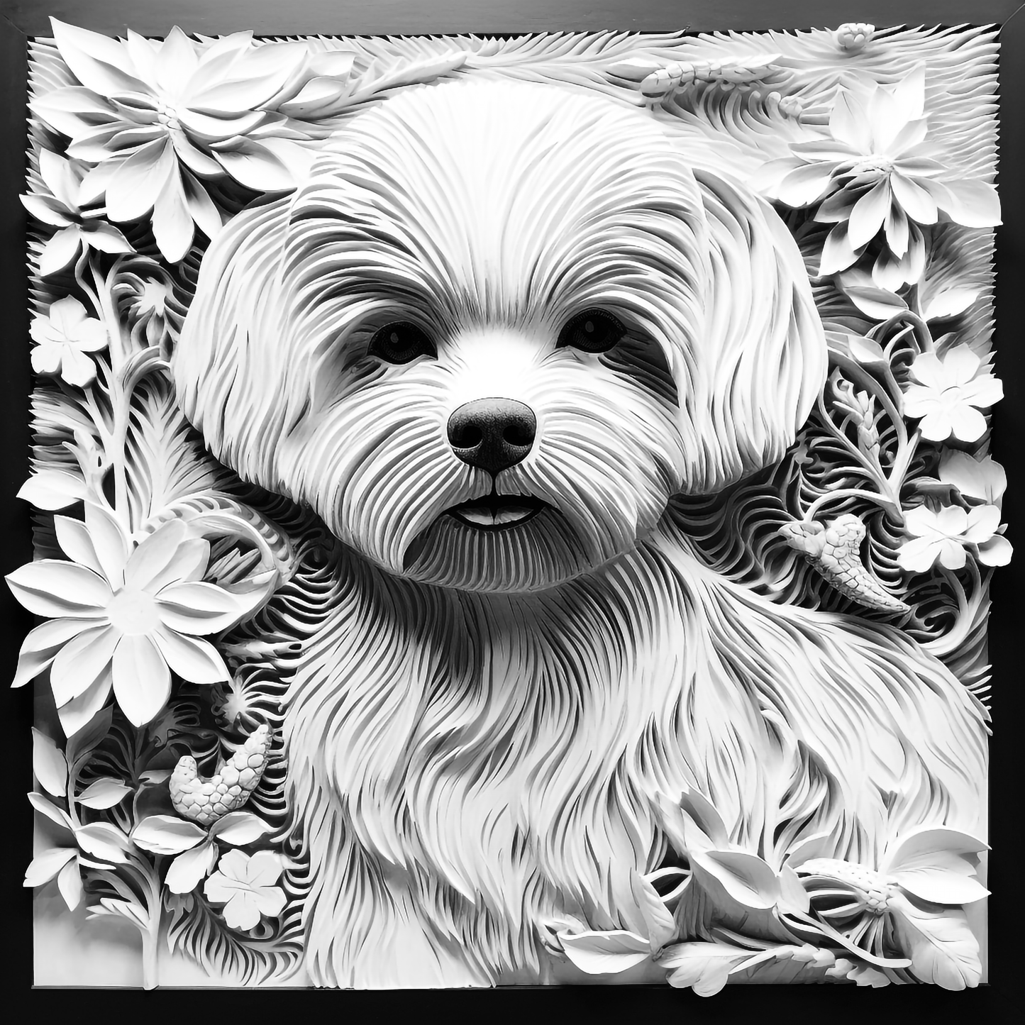 3d Engraved Dog plaque 8x10 names G-Z