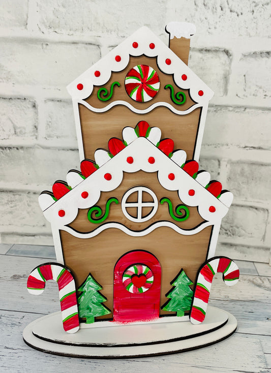 Christmas Gingerbread House in Wood DIY Kit