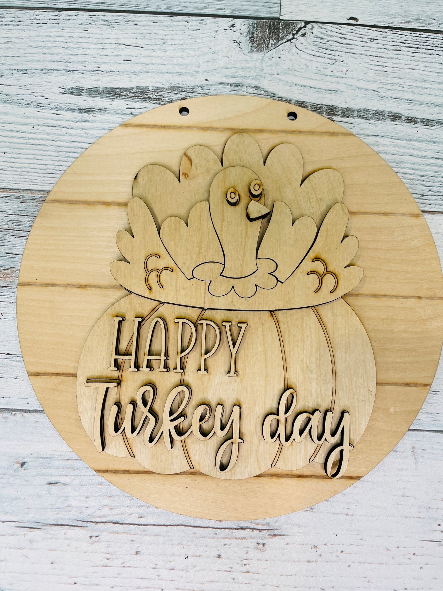 DIY Kit Thanksgiving Turkey Sign