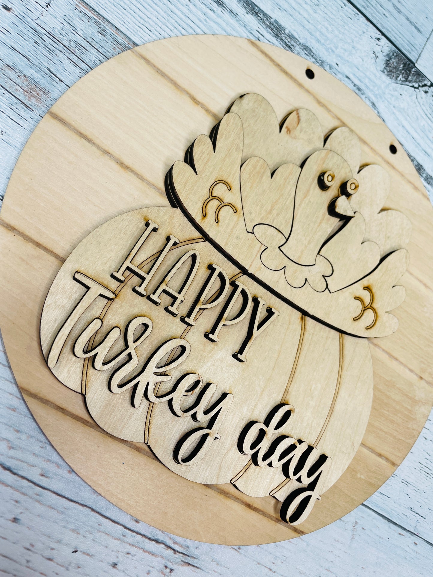 DIY Kit Thanksgiving Turkey Sign