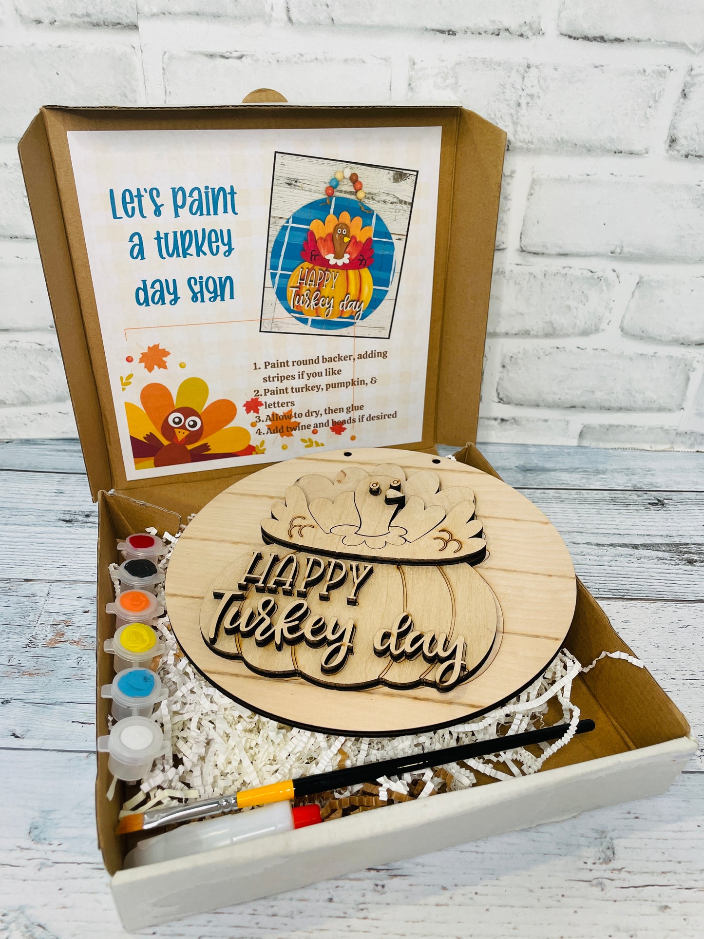 DIY Kit Thanksgiving Turkey Sign
