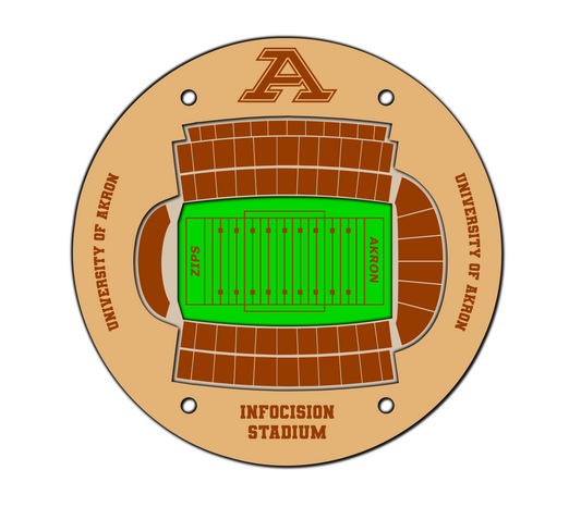 University of Akron Stadium Replica Coaster
