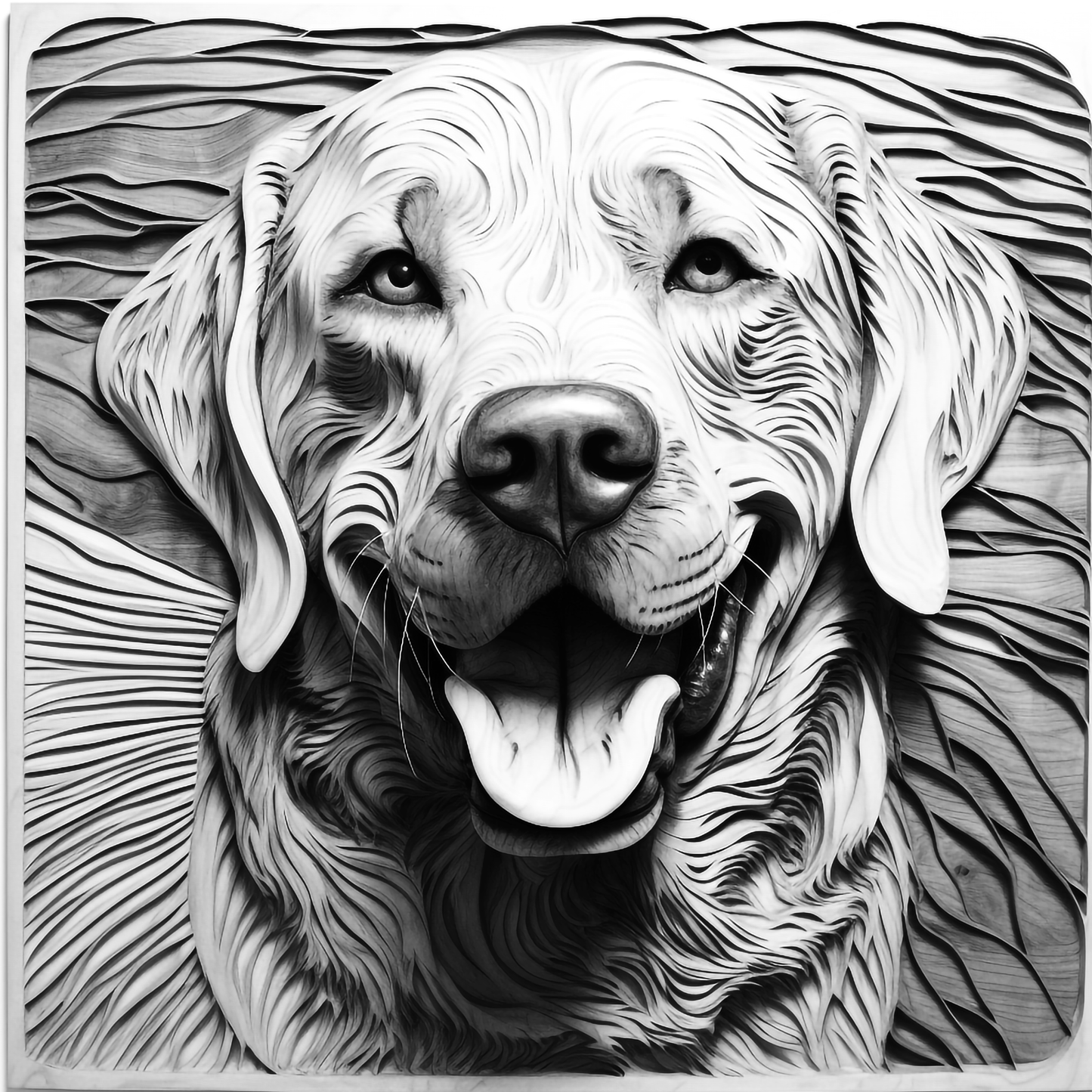 3d Engraved Dog plaque 8x10 names G-Z