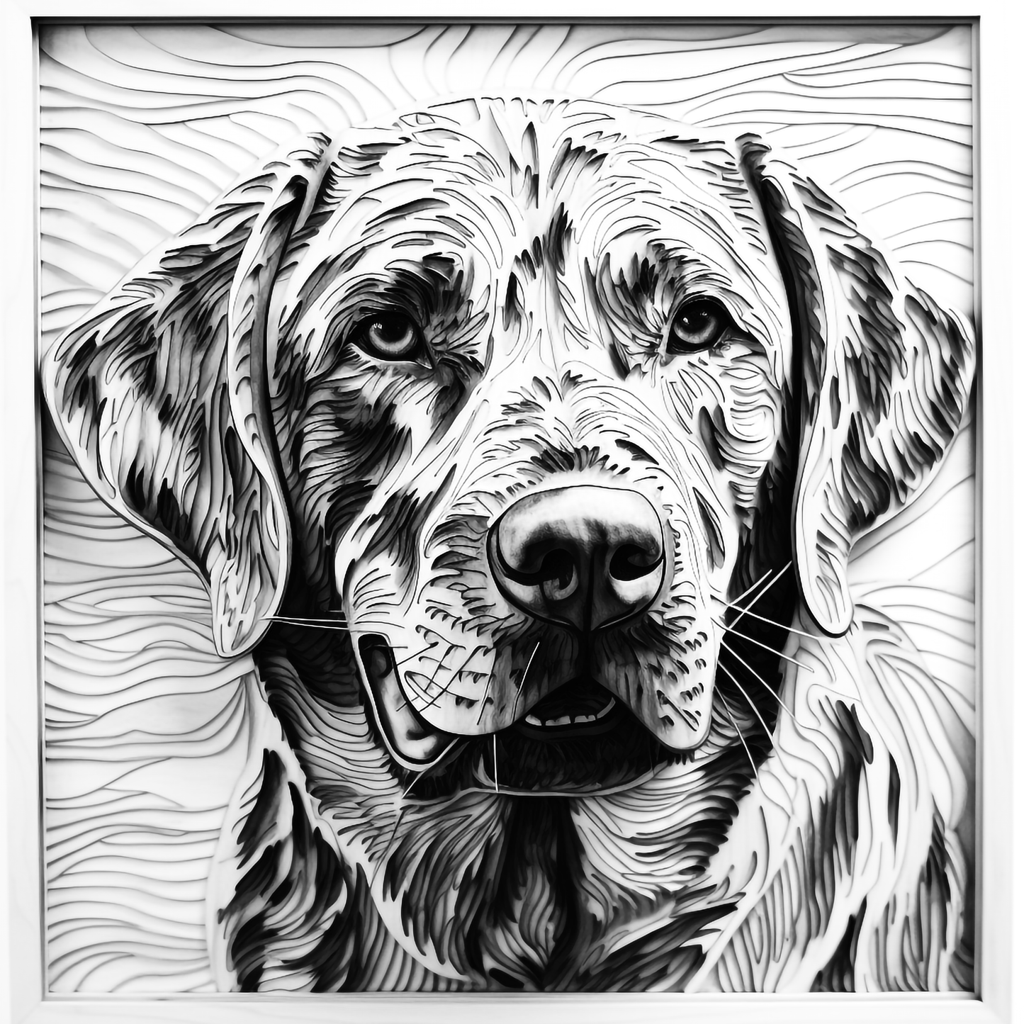3d Engraved Dog plaque 8x10 names G-Z