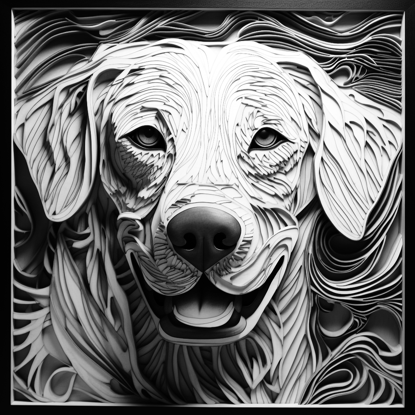 3d Engraved Dog plaque 8x10 names G-Z