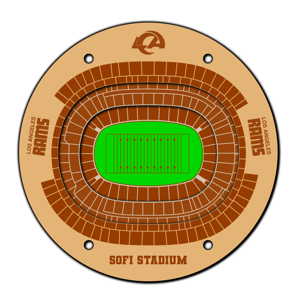 LA Rams Stadium Coaster SVG Digital File – Eagle'sWood Creations