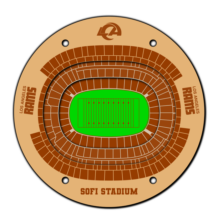 LA Rams Stadium Coaster SVG Digital File – Eagle'sWood Creations