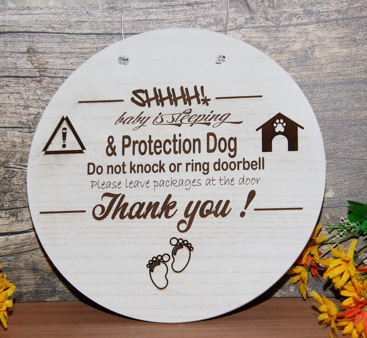 12" Round White Door Hangers