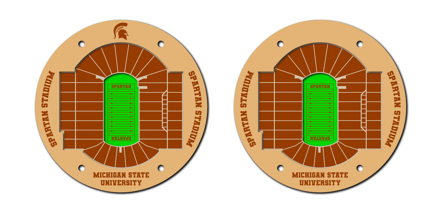 Michigan State Stadium Field Coaster SVG