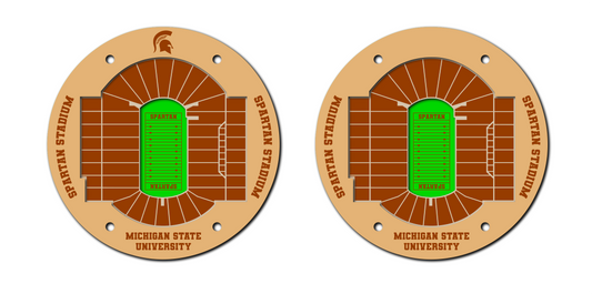 Michigan State Stadium Field Coaster SVG