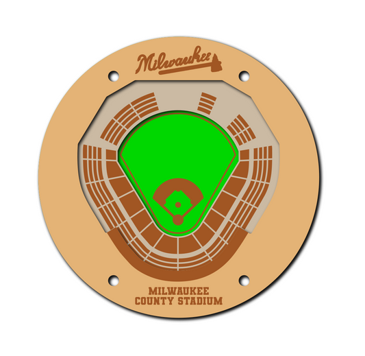 Atlanta Braves Milwaukee County Stadium Coaster SVG