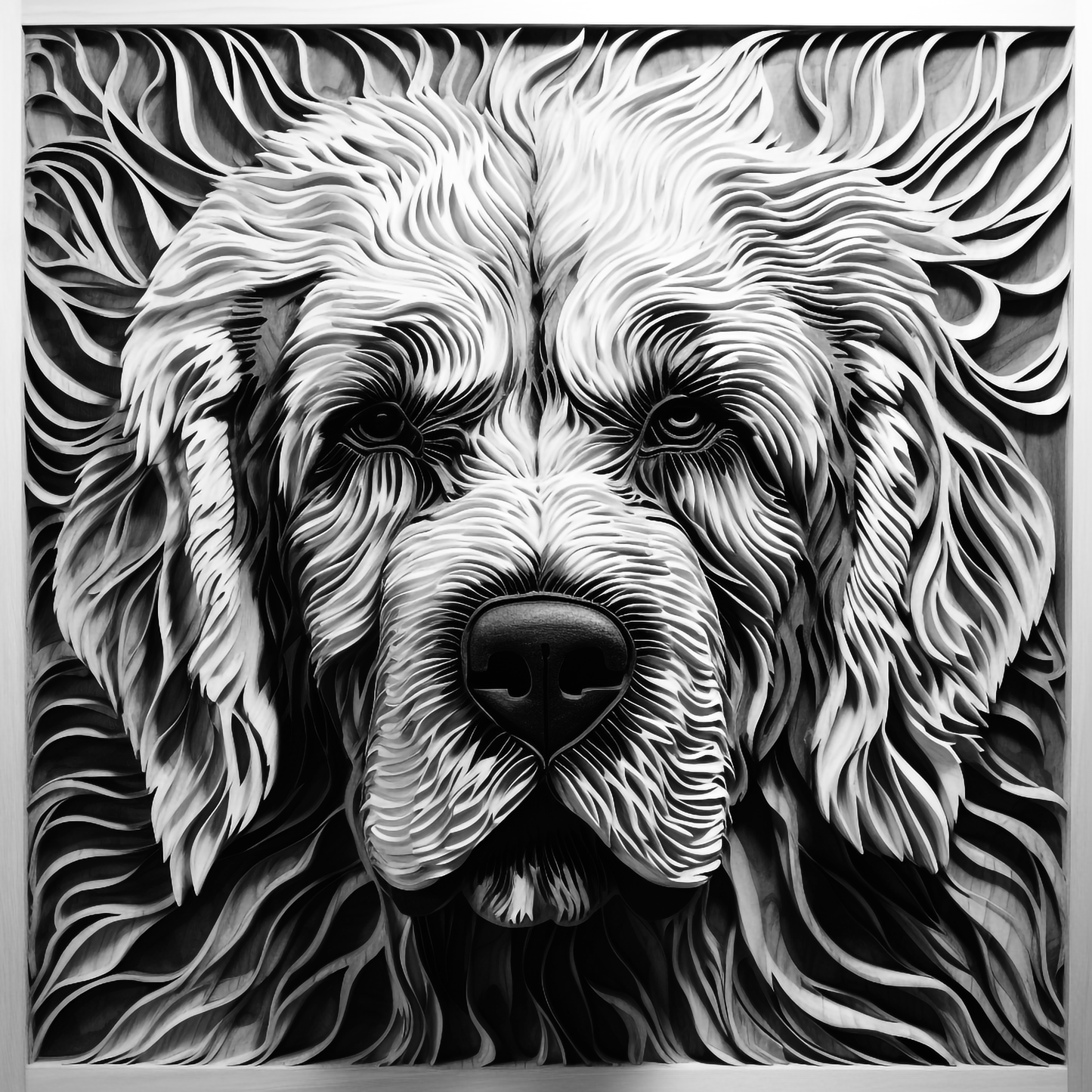 3d Engraved Dog plaque 8x10 names G-Z