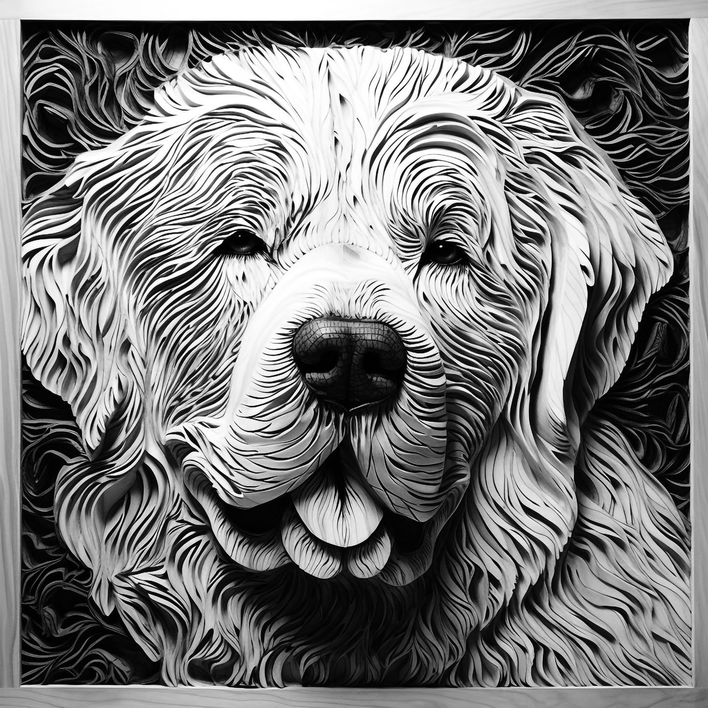 3d Engraved Dog plaque 8x10 names G-Z