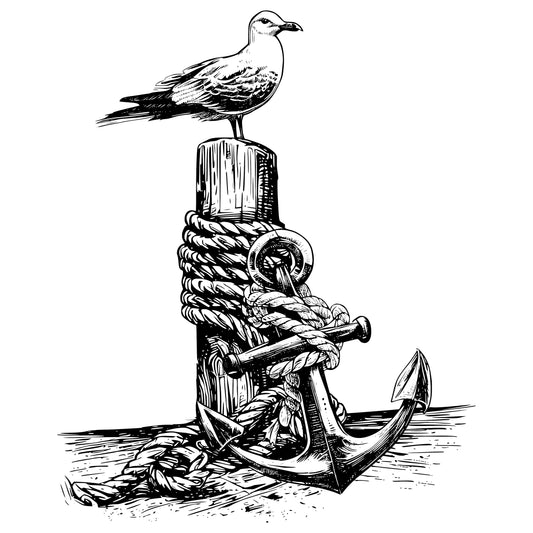 Seagull and Anchor Cutting Board