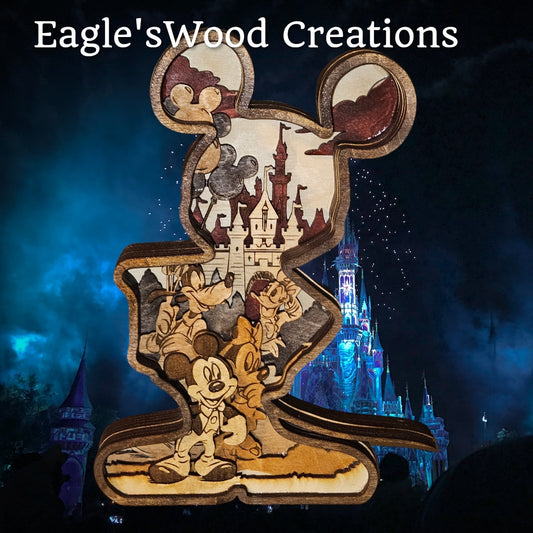 3D Layered Wooden Mouse