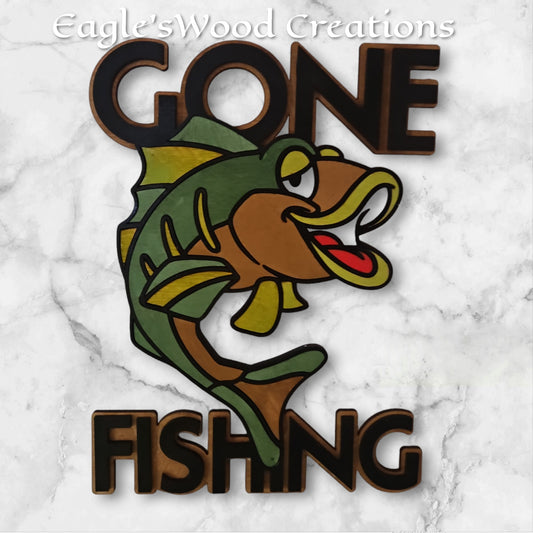Gone Fishing sign