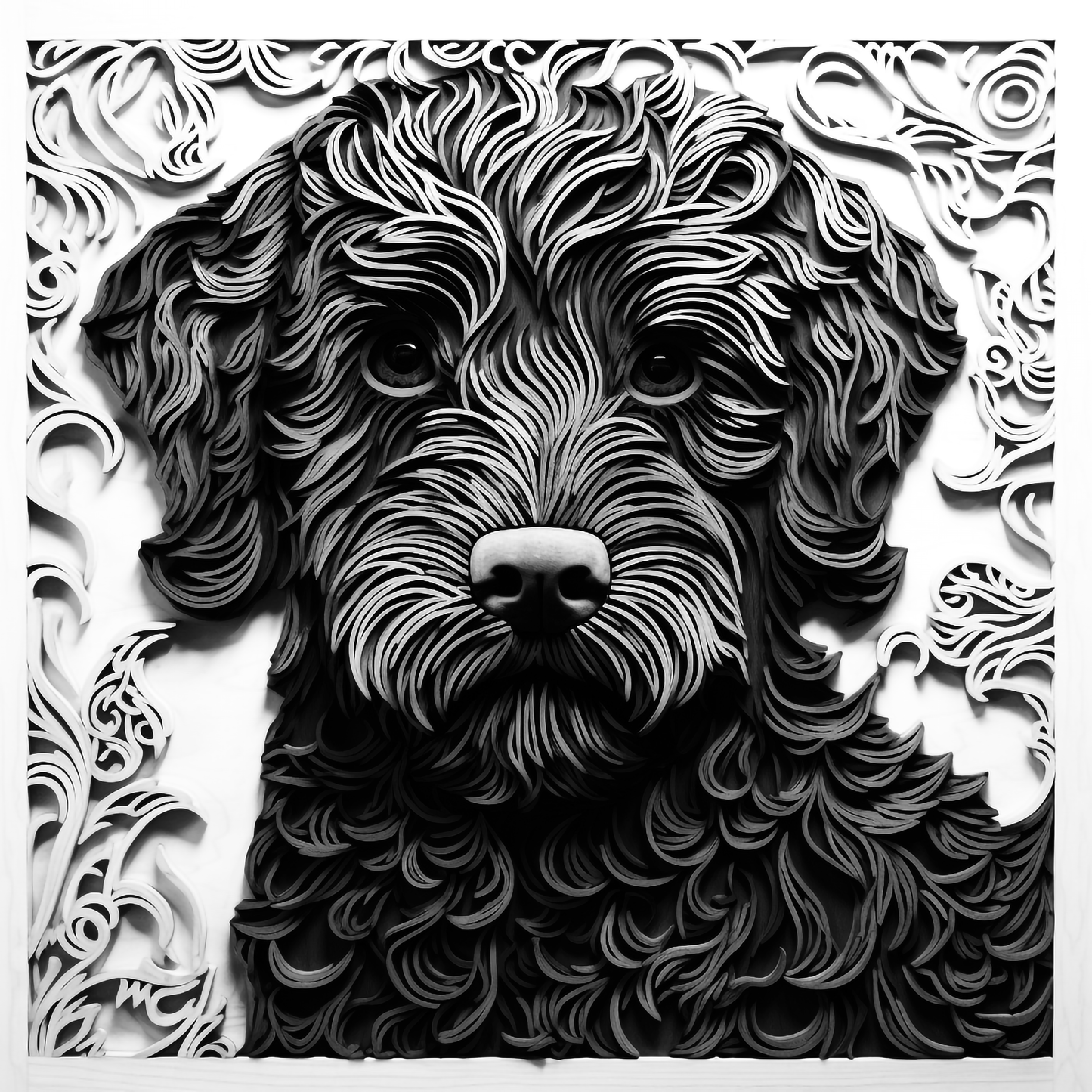 3d Engraved Dog plaque 8x10 names G-Z