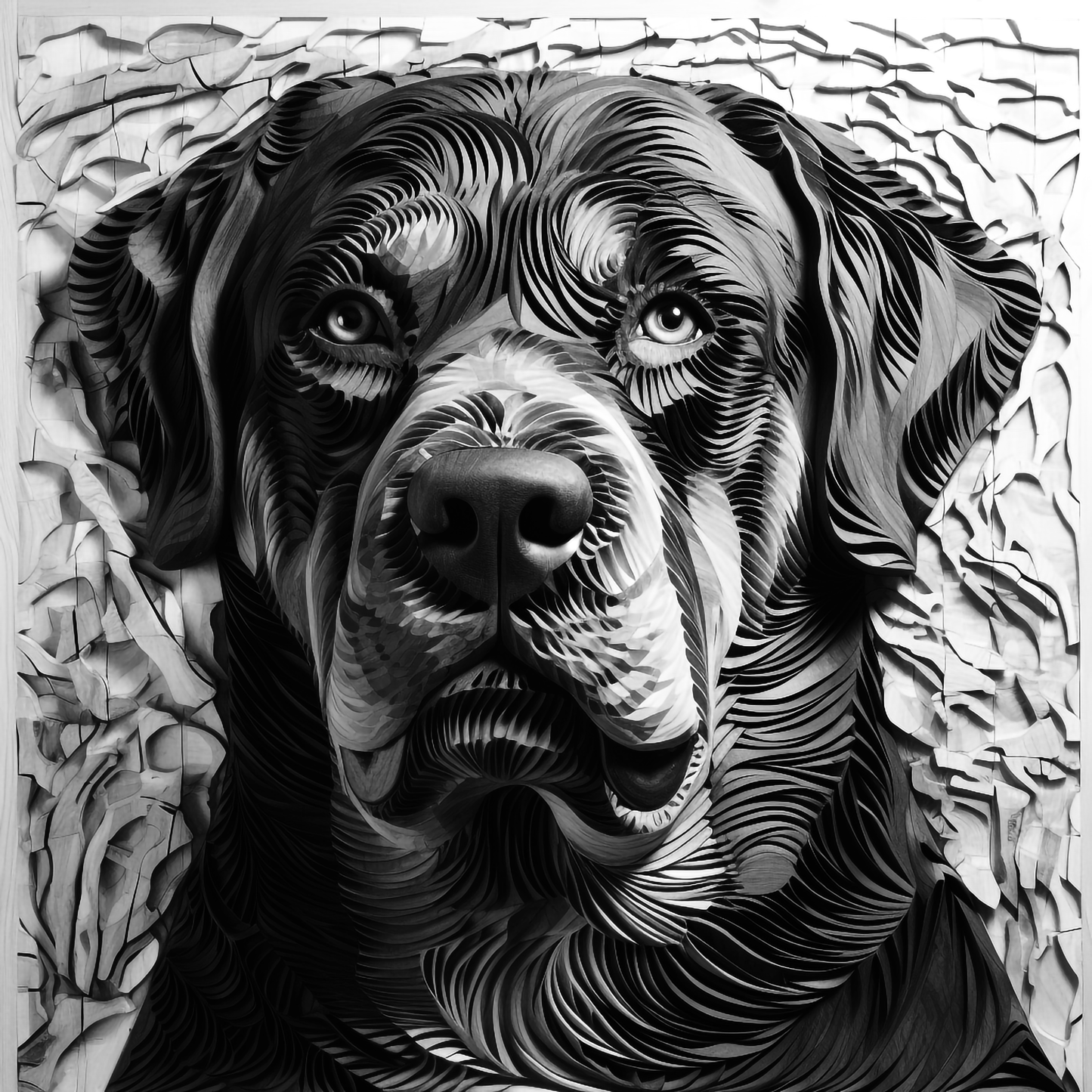 3d Engraved Dog plaque 8x10 names G-Z