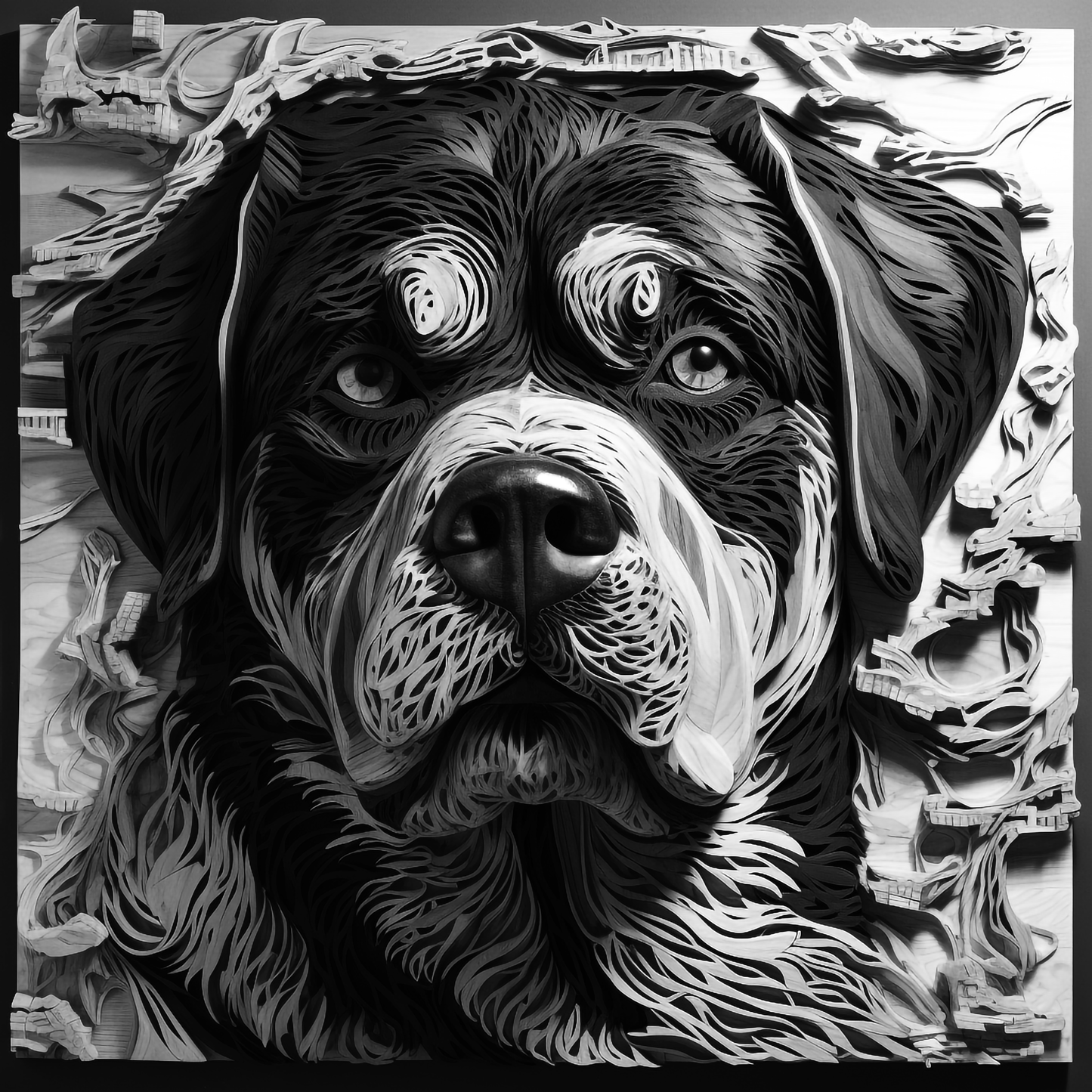3d Engraved Dog plaque 8x10 names G-Z