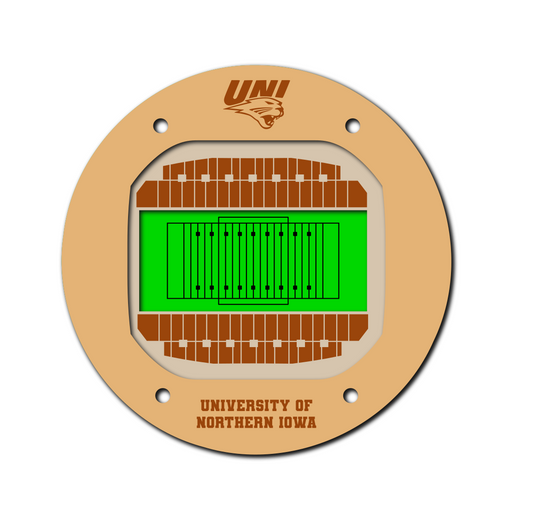 University of Northern Iowa Coaster SVG