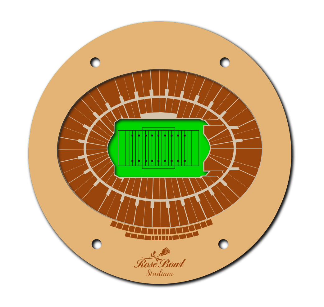 UCLA Rose Bowl Coaster SVG 5"