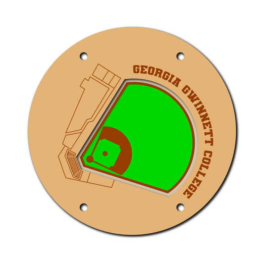 Georgia Gwinnett Baseball Stadium Coaster SVG