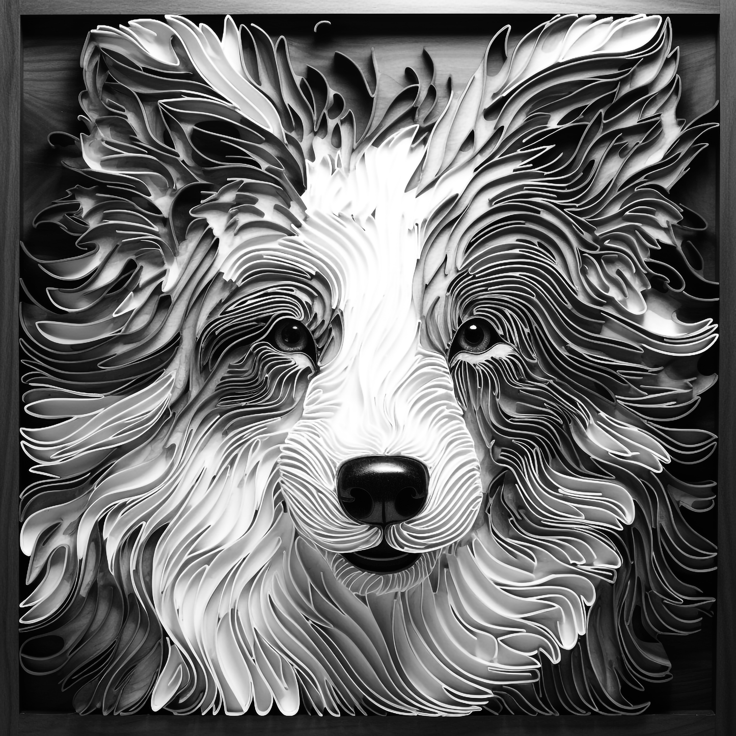3d Engraved Dog plaque 8x10 names G-Z