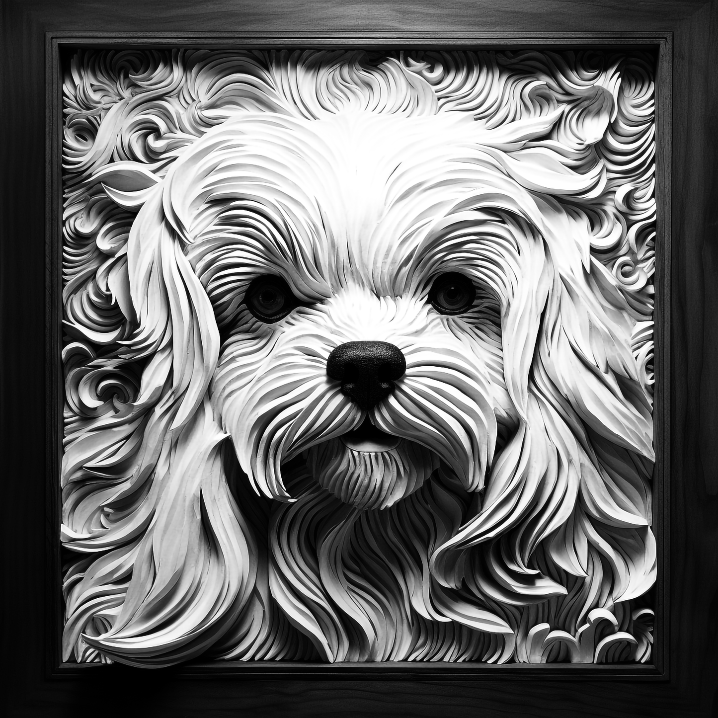3d Engraved Dog plaque 8x10 names G-Z