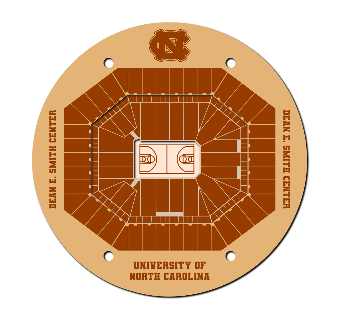 University of NC Basketball Coaster  -  SVG file