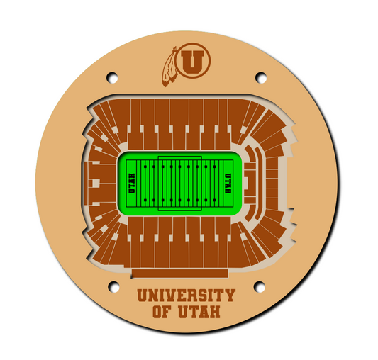 University of Utah SVG coaster digital file
