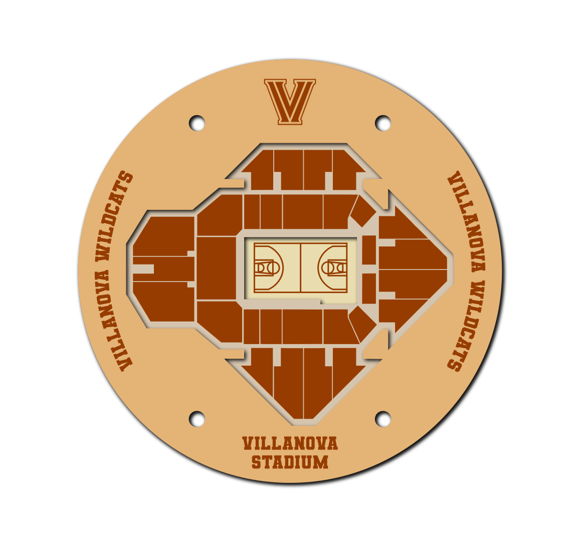 Villanova Basketball Coaster SVG