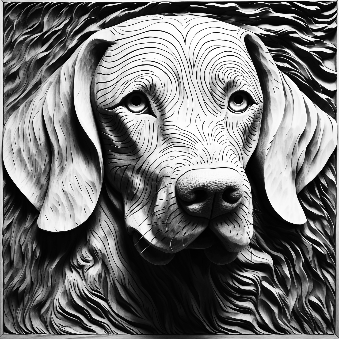3d Engraved Dog plaque 8x10 names G-Z