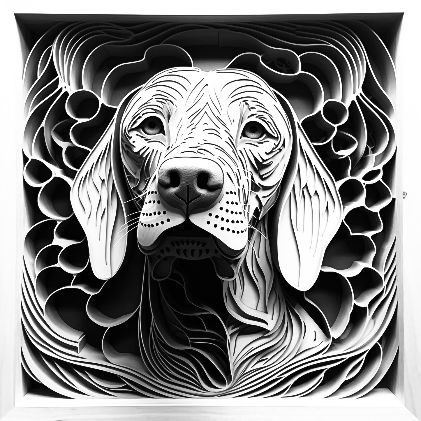 3d Engraved Dog plaque 8x10 names G-Z
