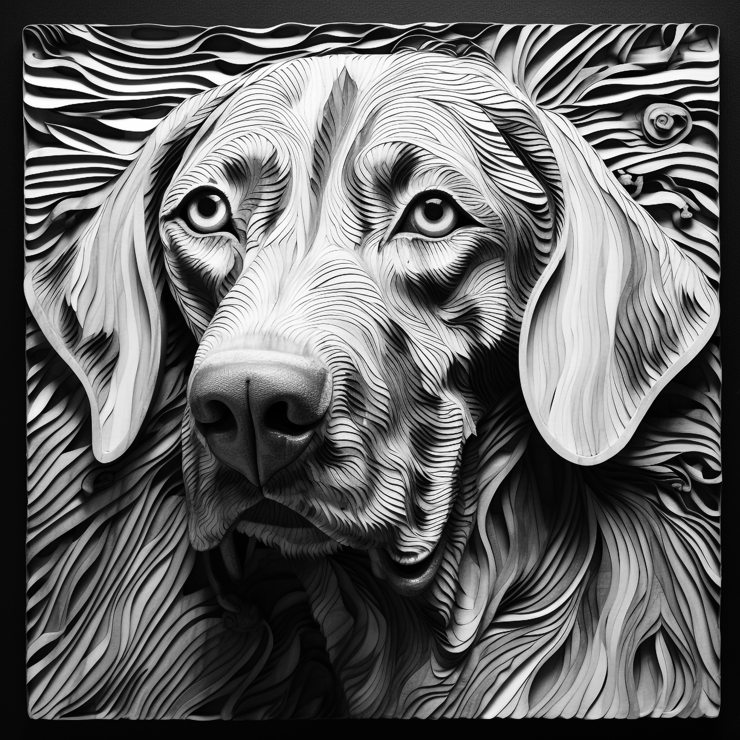 3d Engraved Dog plaque 8x10 names G-Z