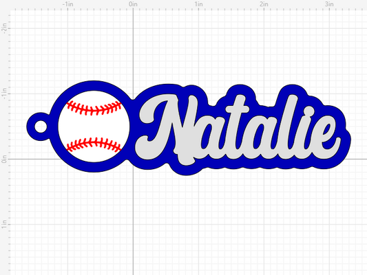 Custom Name Keychain/Bag Tag