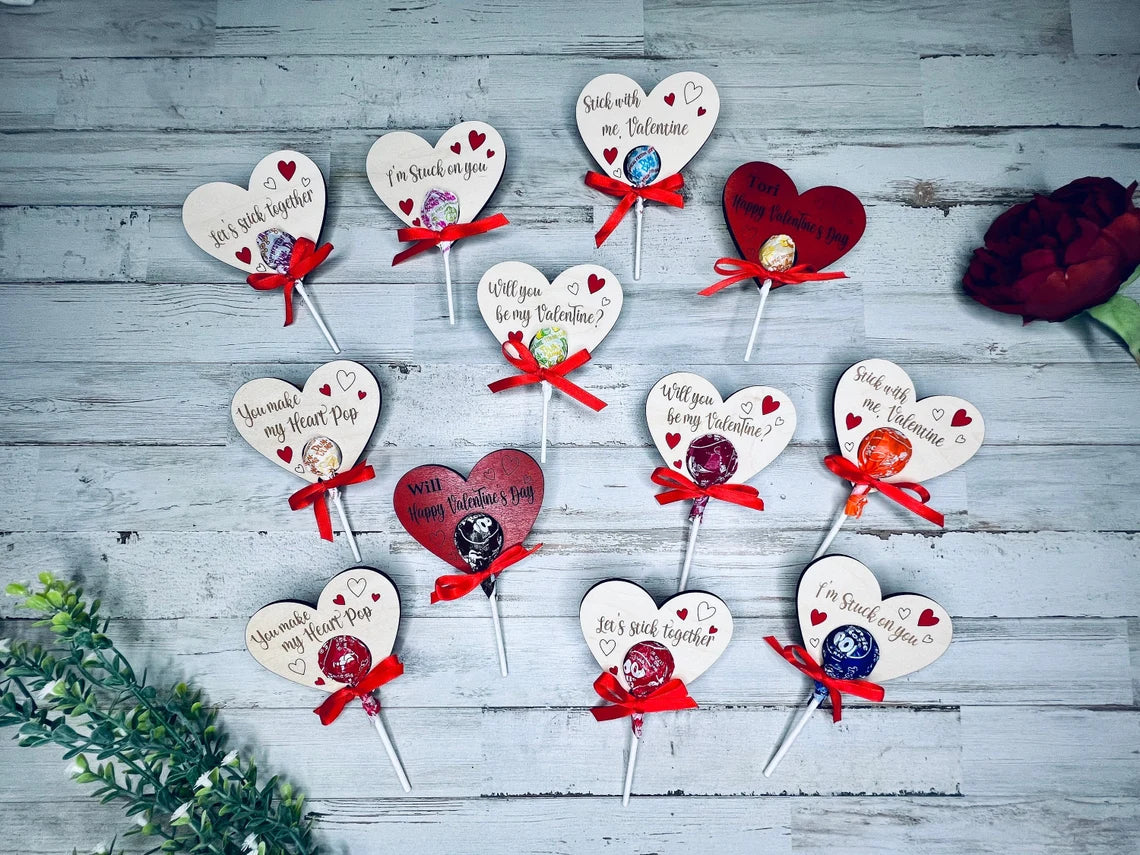 Lollipop Hearts for Classroom exchange