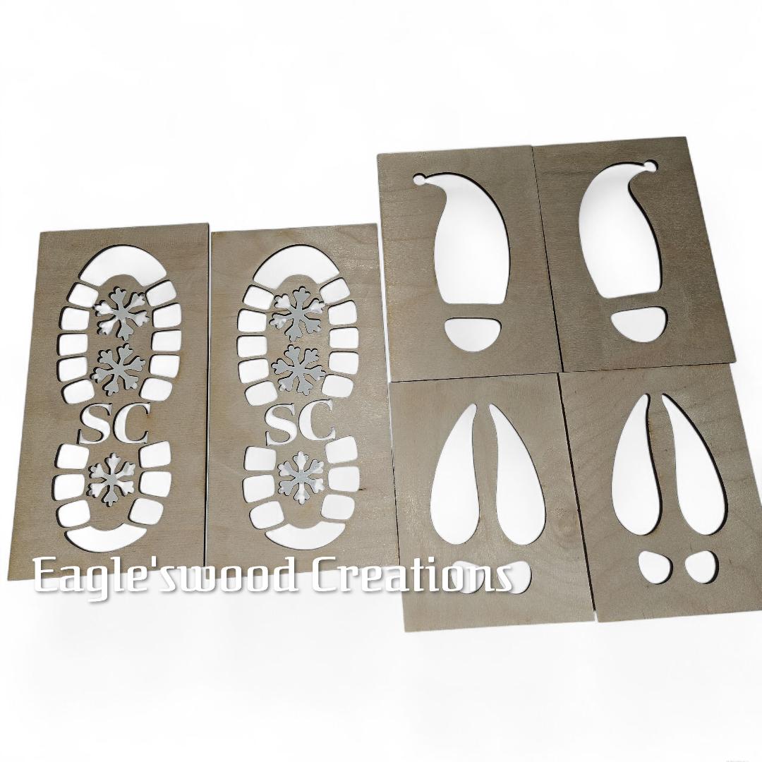 Christmas Footprint Stencil Kit